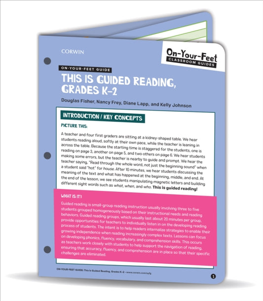 Book cover of: On-Your-Feet Guide: This Is Guided Reading, Grades K-2. By: Doug B. Fisher