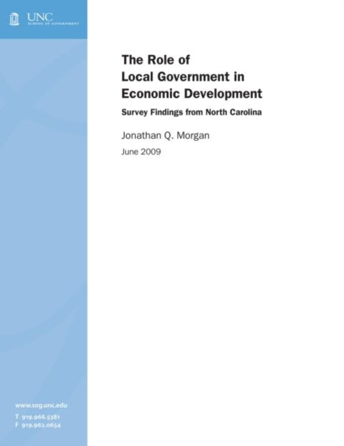 Book cover of: Role of Local Government in Economic Development. By: Jonathan Q. Morgan