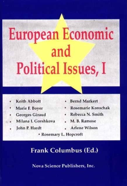 Book cover of: European Economic & Political Issues, Volume 1. By: Frank Columbus