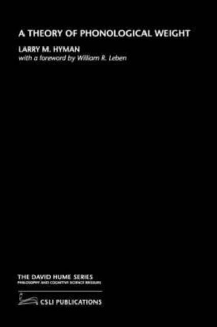 Book cover of: Theory of Phonological Weight