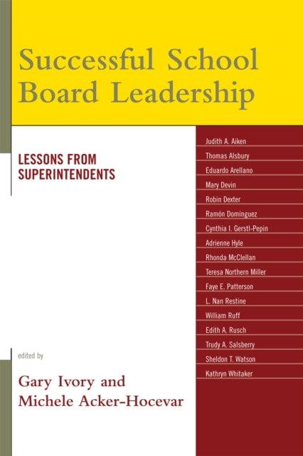Book cover of: Successful School Board Leadership. By: Acker-Hocevar Michele