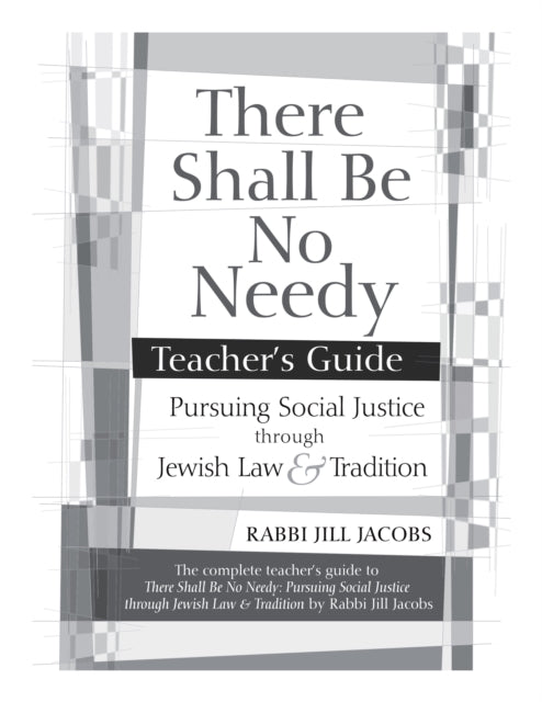 Book cover of: There Shall Be No Needy Teacher's Guide. By: Jill Jacobs