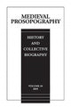 Book cover of: Medieval Prosopography. By: Medieval Institute Publications