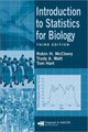 Book cover of: Introduction to Statistics for Biology. By: Robin H. McCleery