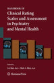 Book cover of: Handbook of Clinical Rating Scales and Assessment in Psychiatry and Mental Health. By: Lee Baer
