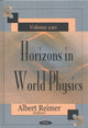 Book cover of: Horizons in World Physics, Volume 240