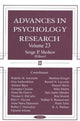 Book cover of: Advances in Psychology Research. By: Serge P. Shohov