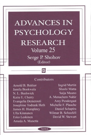 Advances in Psychology Research