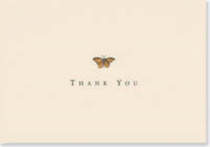 Thank You Notes Gold Butterfly