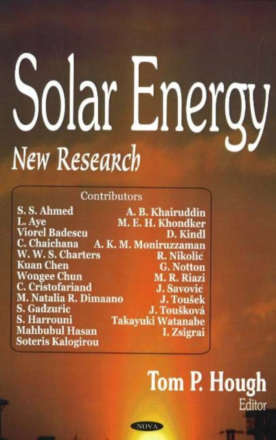 Book cover of: Solar Energy. By: Tom P. Hough
