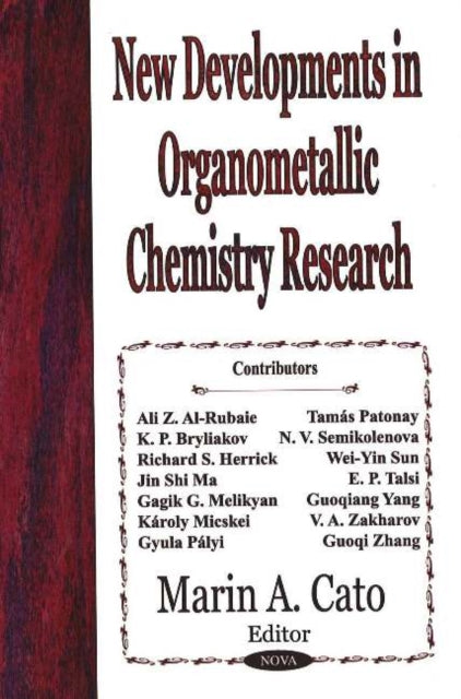Book cover of: New Developments in Organometallic Chemistry Research