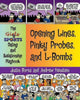 Book cover of: Opening Lines, Pinky Probes And L-bombs. By: Justin Borus