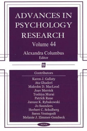 Advances in Psychology Research