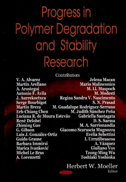 Book cover of: Progress in Polymer Degradation & Stability Research. By: Moeller. Herbert W.