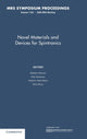 Book cover of: Novel Materials and Devices for Spintronics: Volume 1183. By: Stefano Sanvito
