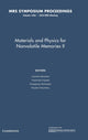 Book cover of: Materials and Physics for Nonvolatile Memories II: Volume 1250. By: Symposium G, "Materials and Physics of Nonvolatile Memories" (2010 San Francisco, Calif.)