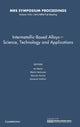 Book cover of: Intermetallic-Based Alloys - Science, Technology and Applications