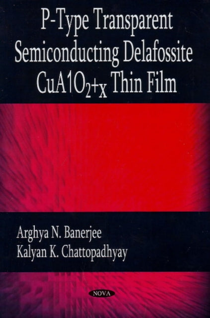 Book cover of: P-Type Transparent Semiconducting Delafossite CuA102+x Thin Film. By: Arghya N. Banerjee