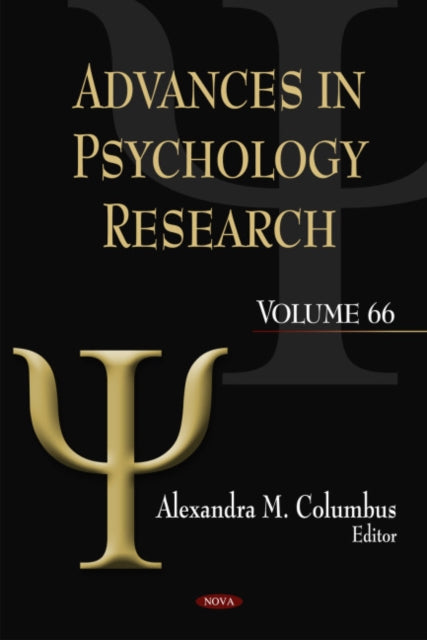 Book cover of: Advances in Psychology Research. By: Alexandra M. Columbus