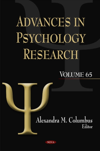 Book cover of: Advances in Psychology Research. By: Alexandra M. Columbus