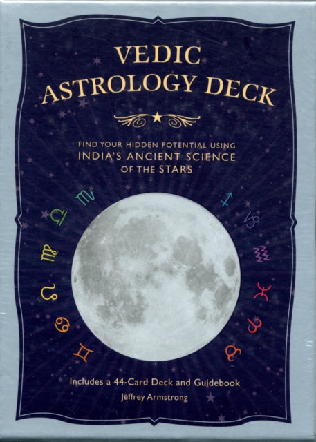 Book cover of: Vedic Astrology Deck. By: Jeffrey Armstrong