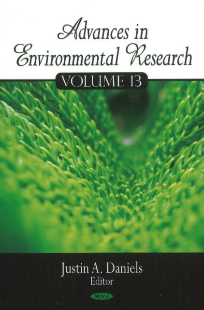 Book cover of: Advances in Environmental Research. By: Justin A. Daniels