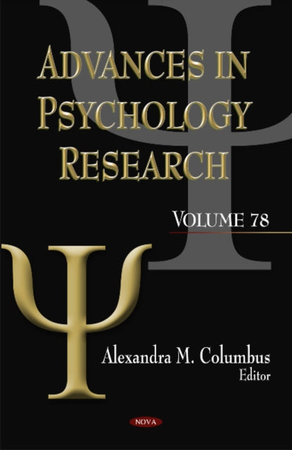 Book cover of: Advances in Psychology Research. By: Alexandra Columbus