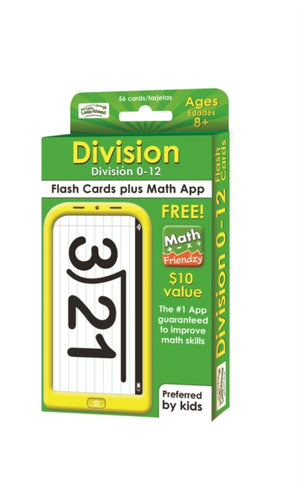 Division 0-12 Flash Cards