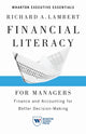 Book cover of: Financial Literacy for Managers. By: Richard A. Lambert