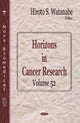Book cover of: Horizons in Cancer Research. By: Hiroto S. Watanabe