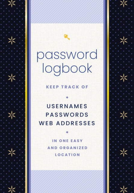 Book cover of: Password Logbook (Black & Gold). By: Editors of Rock Point