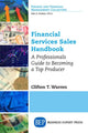 Book cover of: Financial Services Sales Handbook. By: Clifton T. Warren