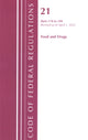 Book cover of: Code of Federal Regulations, Title 21 Food and Drugs 170-199, Revised as of April 1, 2022. By: Office Of The Federal Register (U.S.)