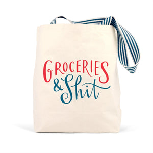 Em & Friends Groceries & Shit Tote Bag