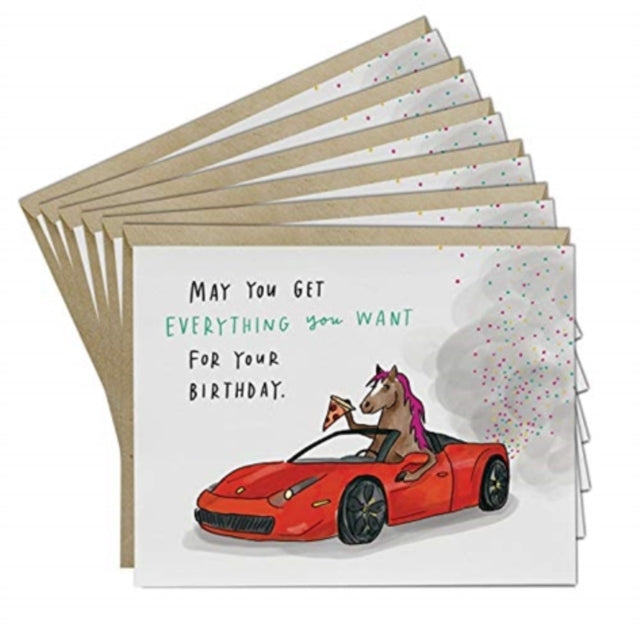Book cover of: 6-Pack Em & Friends Pony Ferrari Pizza Card