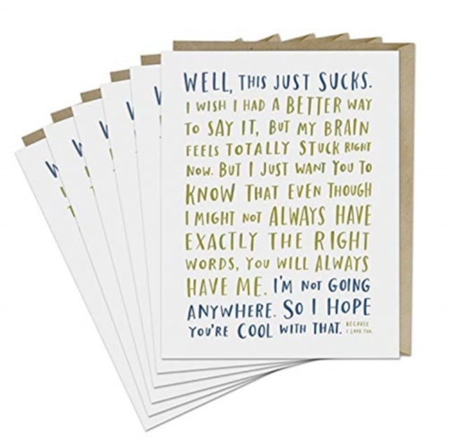 Book cover of: 6-Pack Em & Friends Awkward Sympathy Card