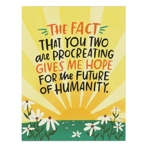 6-Pack Em & Friends Future of Humanity Baby Card
