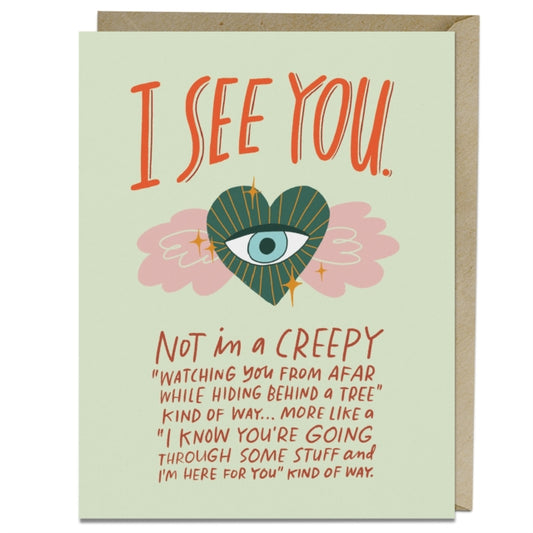 Book cover of: 6-Pack Em & Friends I See You Card