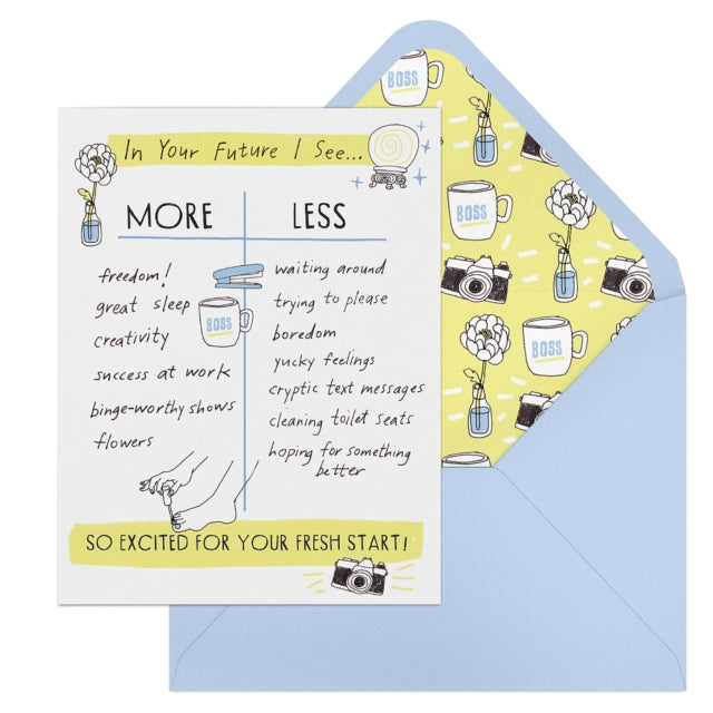 Book cover of: 6-Pack Em & Friends Julia Rothman Fresh Start More/Less Greeting Cards