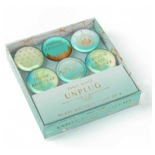 Book cover of: Unplug Glass Magnet Set