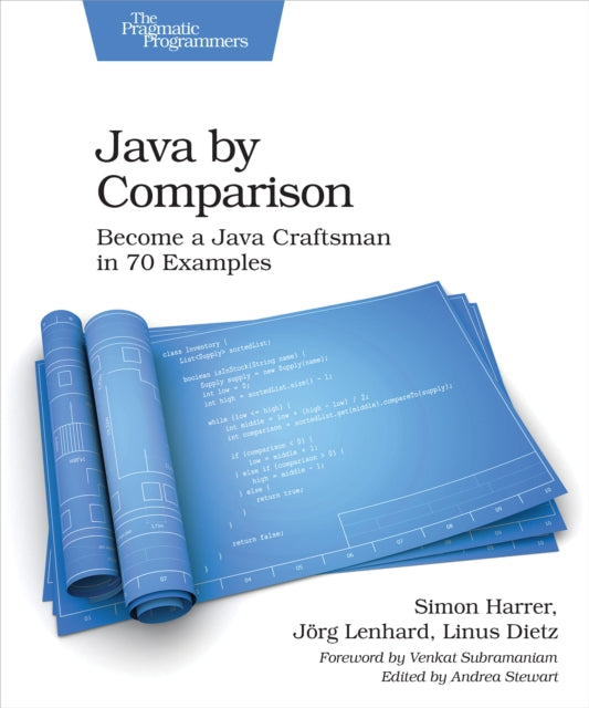 Book cover of: Java by Comparison. By: Simon Harrer