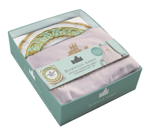 Book cover of: Official Downton Abbey Cookbook Gift Set (book and apron). By: Annie Gray