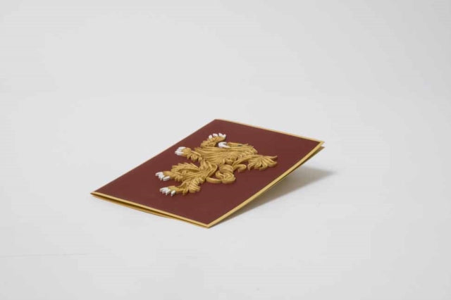 Book cover of: Game of Thrones: House Lannister Quilled Card. By: Insights
