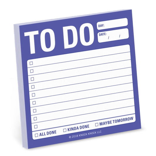 Book cover of: Knock Knock To Do Sticky Note. By: Knock Knock