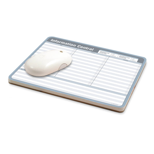 Book cover of: Knock Knock Information Central Paper Mousepad (Blue/Gray). By: Knock Knock Knock