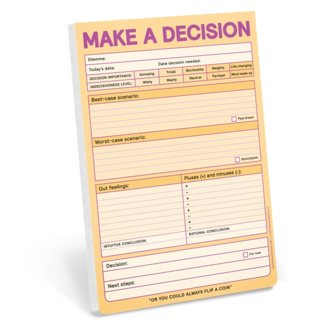 Book cover of: Knock Knock Make a Decision Pad (Pastel Version). By: Knock Knock Knock