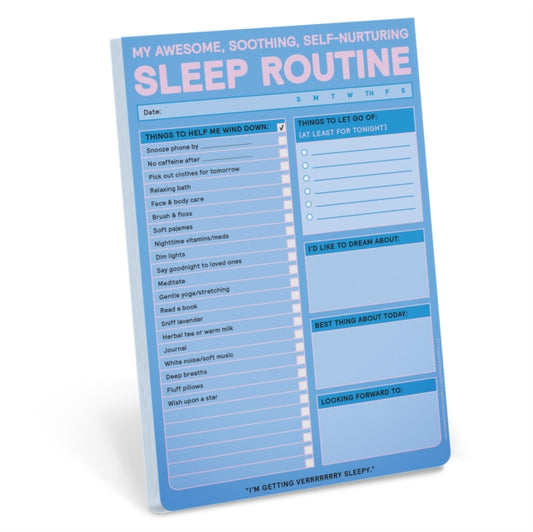 Book cover of: Knock Knock Sleep Routine Pad. By: Knock Knock Knock