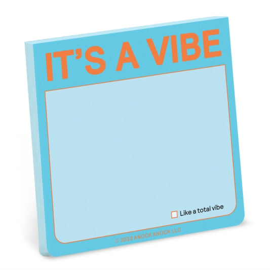 Knock Knock It's a Vibe Sticky Note 9781683494041 Knock Knock Knock