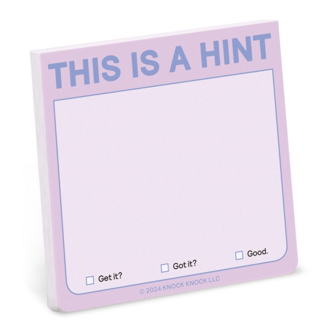 Book cover of: Knock Knock This Is a Hint Sticky Note (Pastel Version)