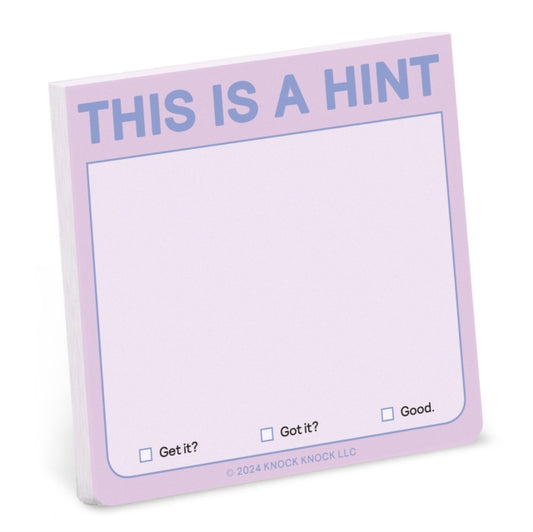 Book cover of: Knock Knock This Is a Hint Sticky Note (Pastel Version)